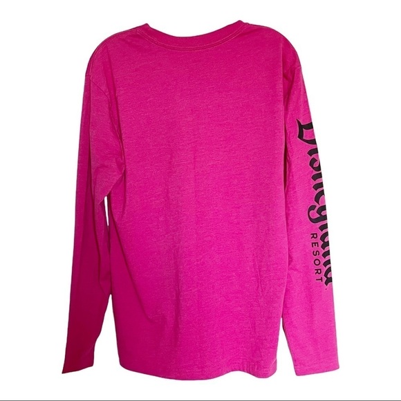 Disneyland Resort T-Shirt Long Sleeve Logo Pink Size Medium - Picture 2 of 8